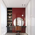 Modern Beauty Hair Salon Interior With Styling Chairs Mirrors Product Shelves Counter And Lighting