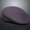Stylish Purple Beret Made Of Soft Fabric On Dark Surface With Gradient Background