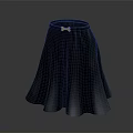 Stylish Black Skirt with Orange Bow Detail for Elegant Fashion Look
