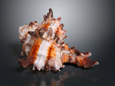 Close Up View Of Marine Organ With Hair Like Fibrous Textures And Details 3d model