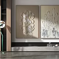 Modern Abstract Painting Abstract Decorative Painting Ornaments 3d model