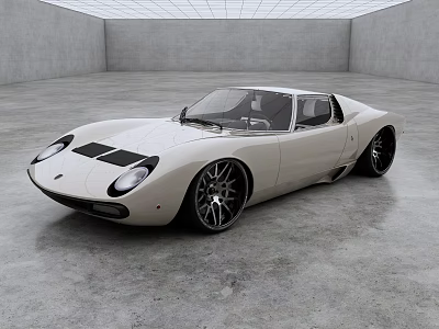 Lamborghini Miura sports car Street Car Classic Car 3d model