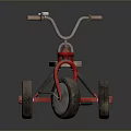 Kids Red Tricycle With Classic Design And Stable Wheels For Outdoor Play