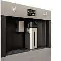 Modern Built In Kitchen Appliances With Digital Display And Stainless Steel Design