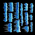 Ice Crystal Icicle Decorative Hanging Ornaments With Frosty Design Elements