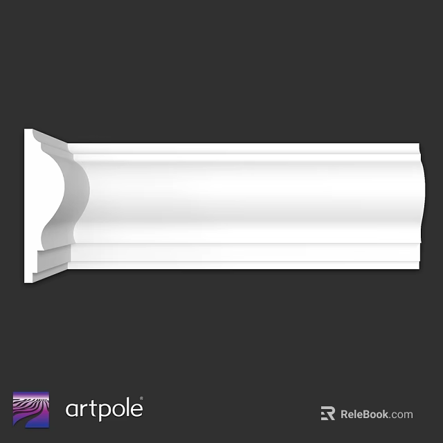 White Architectural Molding With Curved Design For Elegant Home Interior Decoration 3d model 