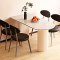 Dining table and chair combination 3d model