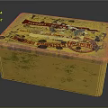 Vintage Yellow Cocktail Soap Tin With Worn Surface Red Label And Classic Print