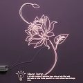 Modern Neon Light Fixture With Lotus Flower Design And LED Light Technology For Home Decor