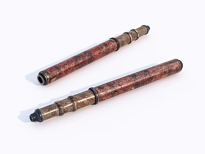 Dual Commercial Industrial Cylindrical Equipment With Textured Surface And Black Ends 3d model