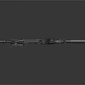 Tactical Black Rifle With Scope Magazine Tactical Rail And Adjustable Stock