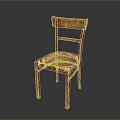 Classic Wooden Chair Design With Simple Backrest Sturdy Seat And Durable Legs