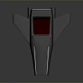Futuristic Aircraft Model With Sleek Blue Body Red Interior And Metallic Finish