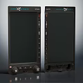 Alpha Acoustics Black Tower Speakers With Control Buttons And Modern Sleek Design