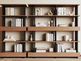 Modern Bookshelf 3d model