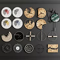 Various Decorative Clocks With Unique Designs And Styles For Wall 3d model