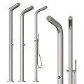 Stainless Steel Shower System With Adjustable Components And Modern Design Features 3d model
