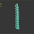 Golden Coiled Snake With Green Accent Isolated On Dark Background Reptile Closeup