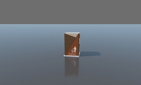 Modern trash can 3d model