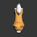 Cute Orange And White Shiba Inu Plush Toy With Sticking Out Tongue On Dark Background