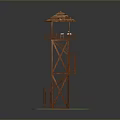 Tower defense sentry tower air defense watchtower observatory tower loft 3d model