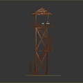 Tower defense sentry tower tower air defense watchtower observatory observatory observatory tower loft 3d model