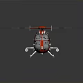 Red Helicopter Design for Aerospace Exploration and Space Research Missions 3d model