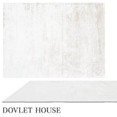 White Square Rug With Textured Surface For Minimalist Living Room Decor 3d model