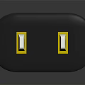 Black Switch Panel Featuring Metal Elements Yellow Details And Gray Reflective Surface 3d model