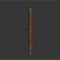 Classic Brown Wooden Hinged Door With Panel Design And Metal Handle