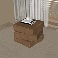 Bedside table side corner table 3d model