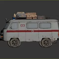 Vintage Mini Vans in Blue Green White with Retro Stripe Accents