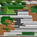 Rooftop Garden Design With Lush Greenery Wooden Deck And Colorful Plants