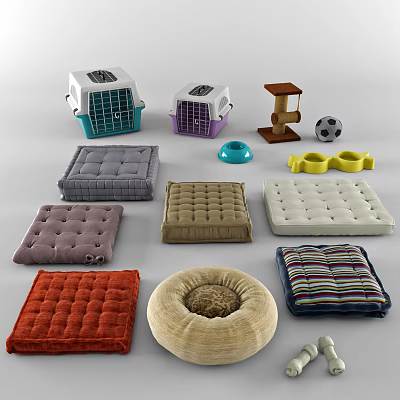 Modern Cushion Pet Shop Scene 3d model