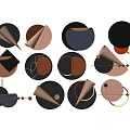 Modern Geometric Wall Decor with Circular Metallic Pieces in Black Gold and Gray Tones