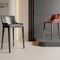 Modern Black And Red Leather Bar Stools For Stylish Interior Design