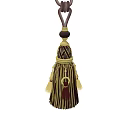 Curtain Accessories with Decorative Tassels Hooks and Ornamental Design Elements 3d model
