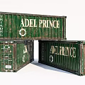 Green Adel Prince Container Building With Stacked Modular Structure Design 3d model