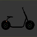 Silver Electric Scooter Featuring Modern Design Large Wheels Black Seat And Metallic Finish