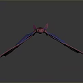 Game Movie Character Pink Blue Gradient Bat with Translucent Wings 3d model