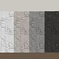Modern Natural Stone Background Wall With Textured Irregular Patterns And Light Dark Shades 3d model
