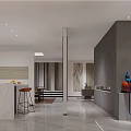 Modern Open Kitchen Interior Design With Island Counter And Lighting Fixtures