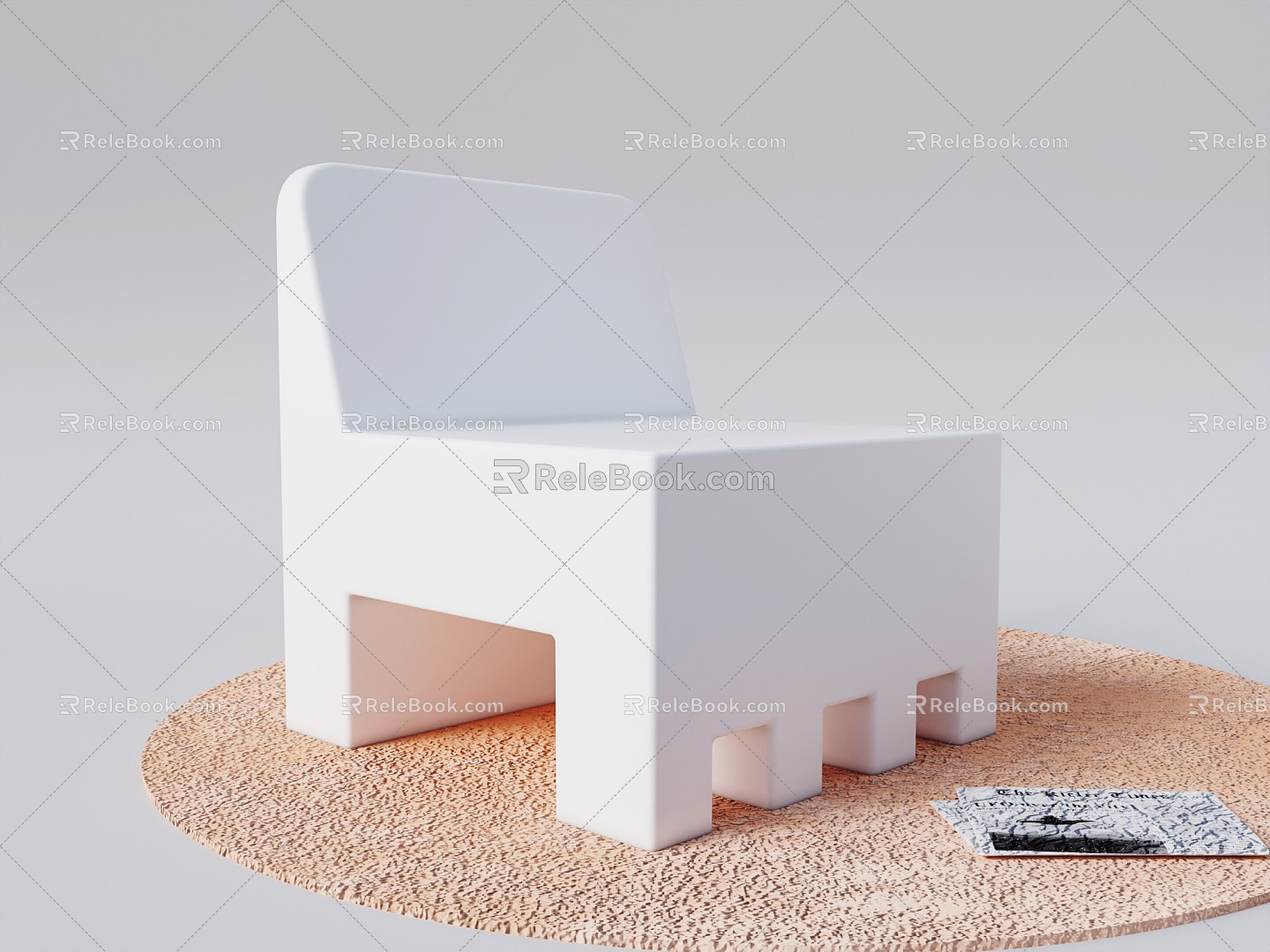 White Paint Chair model