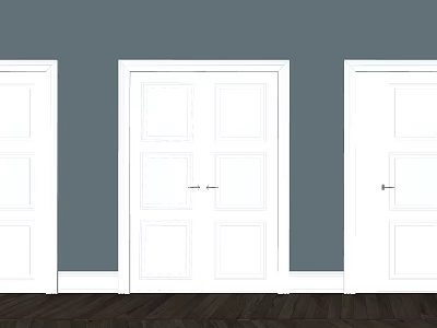 Modern swing door double door entry door 3d model Modern swing door double door entry door 3d model