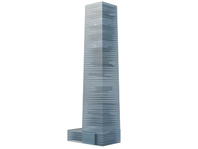 Modern Tall Office Building With Glass Curtain Wall And Contemporary Design 3d model