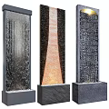Outdoor Garden Water Wall Features With Flowing Water And Illuminated Design