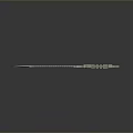 Tactical Combat Knife With Serrated Sharp Blade Green Handle And Metal Construction Design