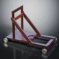 Sturdy Wooden Frame Mobile Cart With Wheels And Metal Connectors Design