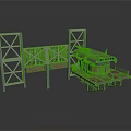 Large Industrial Filter Equipment With Metal Frame Circular Structure And Platform