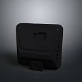 Black Computer Monitor Back Design With Mounting Bracket Ventilation Holes And Webcam